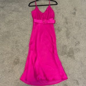 NWOT Bardot Reagan Belted Satin Slipdress - Size XS